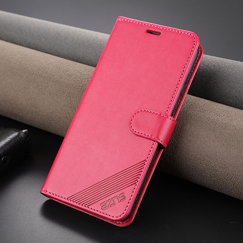 Leather Case Stands Flip Cover Holder YZ4 for Huawei P60 Pro Hot Pink