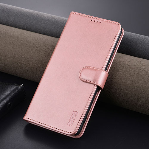 Leather Case Stands Flip Cover Holder YZ5 for Oppo A2 Pro 5G Rose Gold