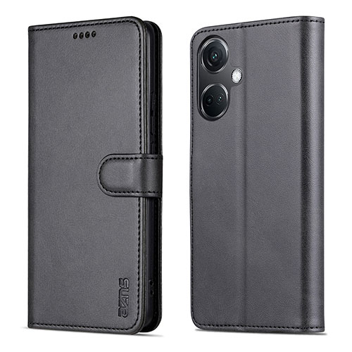 Leather Case Stands Flip Cover Holder YZ5 for Oppo K11 5G Black