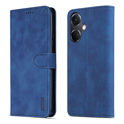 Leather Case Stands Flip Cover Holder YZ5 for Oppo K11 5G Blue