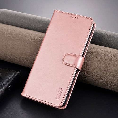 Leather Case Stands Flip Cover Holder YZ5 for Xiaomi Redmi Note 13 5G Rose Gold