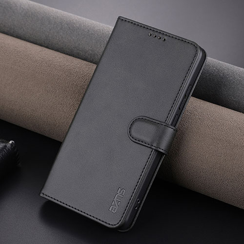 Leather Case Stands Flip Cover Holder YZ6 for Oppo A78 4G Black