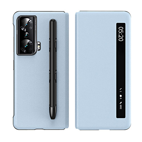 Leather Case Stands Flip Cover Holder ZL1 for Huawei Honor Magic Vs 5G Sky Blue