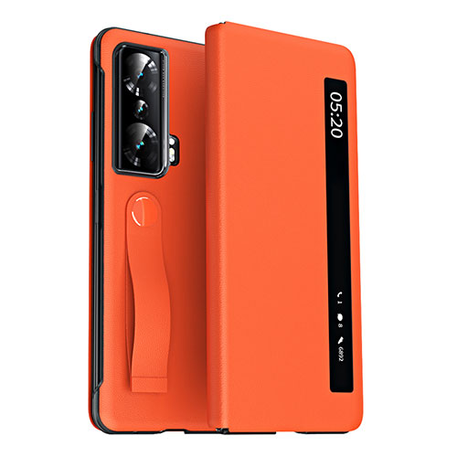 Leather Case Stands Flip Cover Holder ZL3 for Huawei Honor Magic Vs Ultimate 5G Orange