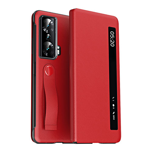 Leather Case Stands Flip Cover Holder ZL3 for Huawei Honor Magic Vs Ultimate 5G Red