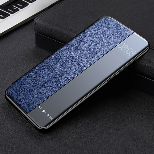 Leather Case Stands Flip Cover K09 Holder for Huawei Mate 40E Pro 5G Blue