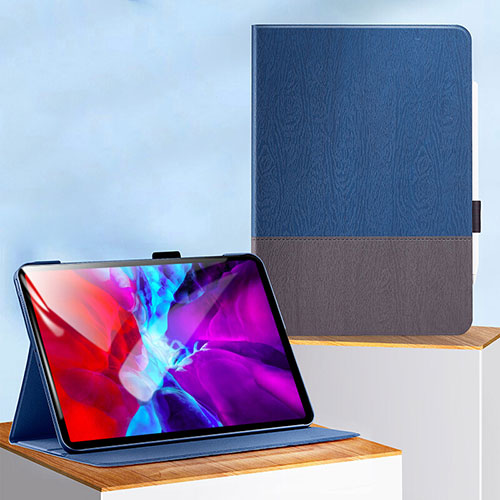 Leather Case Stands Flip Cover L01 for Apple iPad Pro 11 (2021) Blue