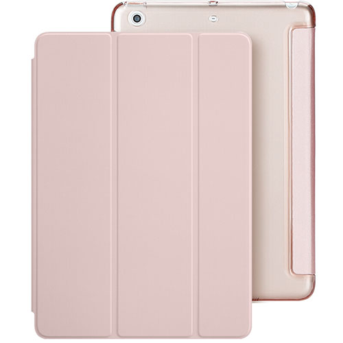 Leather Case Stands Flip Cover L01 for Apple New iPad 9.7 (2018) Pink