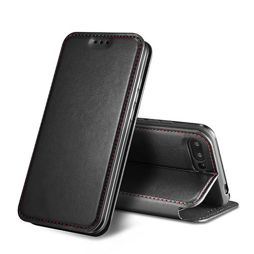 Leather Case Stands Flip Cover L01 for Huawei Honor 10 Black