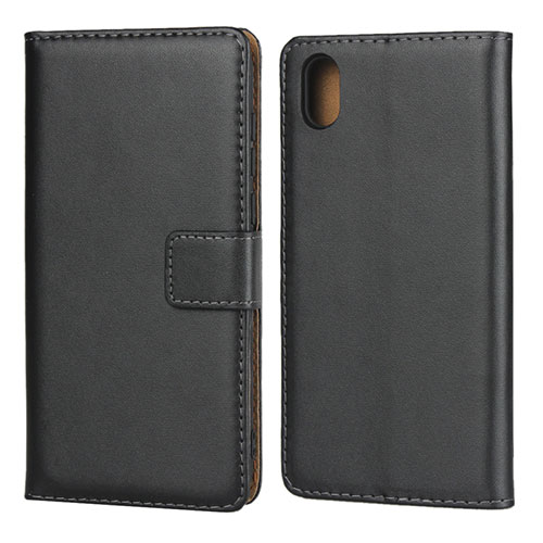 Leather Case Stands Flip Cover L01 for Huawei Honor Play 8 Black