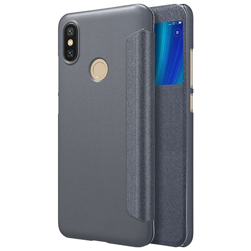 Leather Case Stands Flip Cover L01 for Xiaomi Mi 6X Black