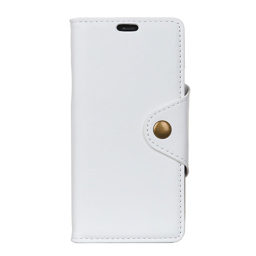 Leather Case Stands Flip Cover L01 Holder for Alcatel 1 White