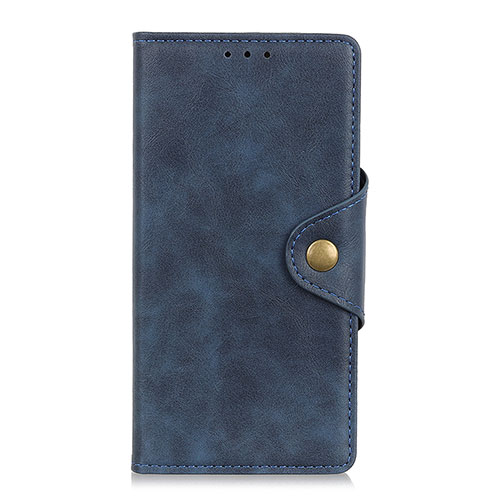 Leather Case Stands Flip Cover L01 Holder for Alcatel 3 (2019) Blue