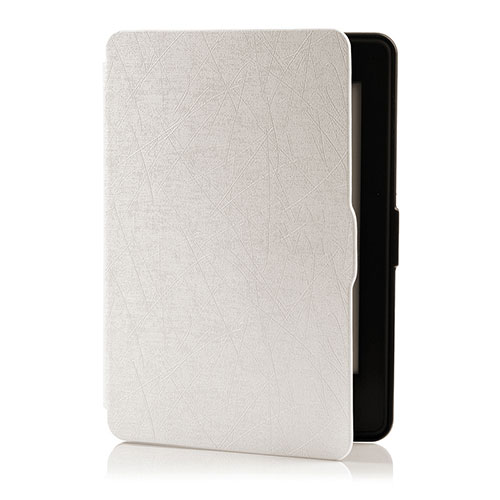 Leather Case Stands Flip Cover L01 Holder for Amazon Kindle 6 inch White