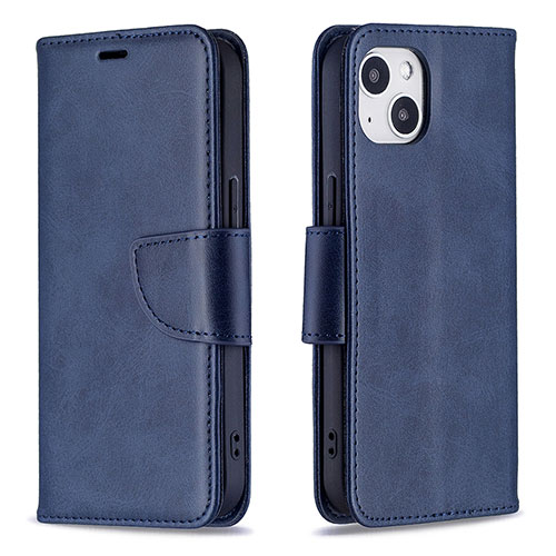 Leather Case Stands Flip Cover L01 Holder for Apple iPhone 13 Blue