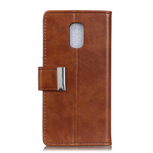 Leather Case Stands Flip Cover L01 Holder for Asus ZenFone V Live Brown