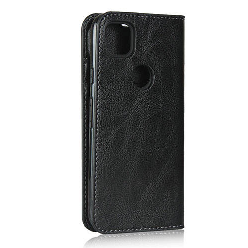 Leather Case Stands Flip Cover L01 Holder for Google Pixel 4a Black