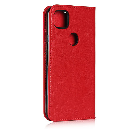 Leather Case Stands Flip Cover L01 Holder for Google Pixel 4a Red