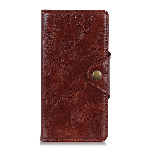 Leather Case Stands Flip Cover L01 Holder for Huawei Enjoy 10S Brown