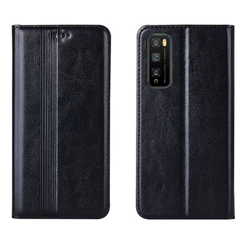 Leather Case Stands Flip Cover L01 Holder for Huawei Enjoy 20 Pro 5G Black