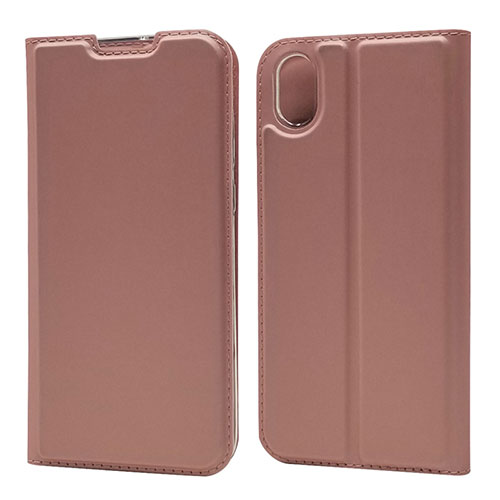 Leather Case Stands Flip Cover L01 Holder for Huawei Enjoy 8S Rose Gold