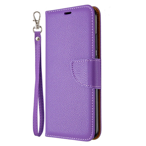 Leather Case Stands Flip Cover L01 Holder for Huawei Honor 9C Purple