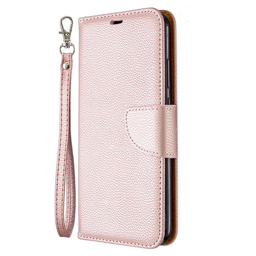 Leather Case Stands Flip Cover L01 Holder for Huawei Honor 9C Rose Gold