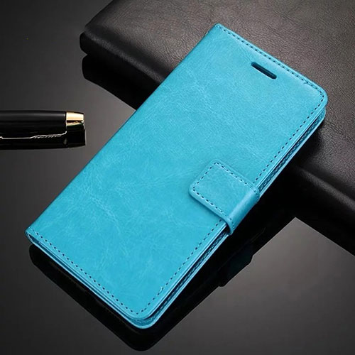 Leather Case Stands Flip Cover L01 Holder for Huawei Mate 30 Lite Sky Blue