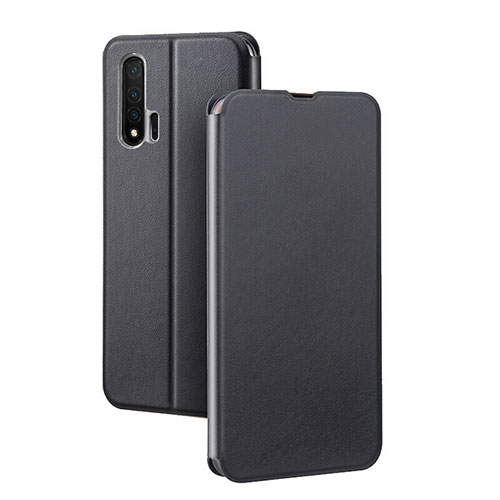 Leather Case Stands Flip Cover L01 Holder for Huawei Nova 6 Black