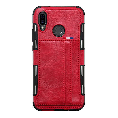 Leather Case Stands Flip Cover L01 Holder for Huawei P20 Lite Red