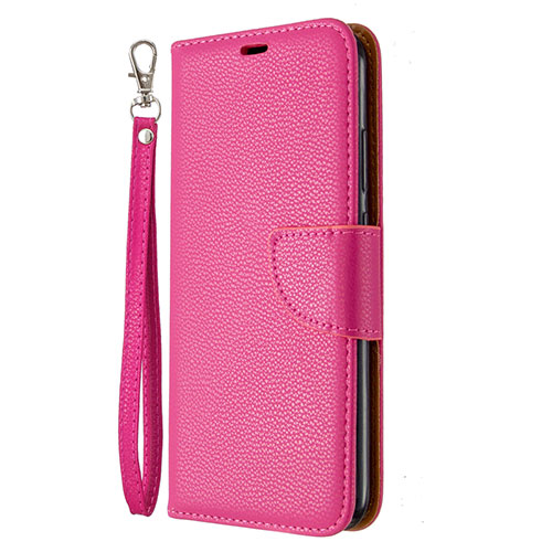 Leather Case Stands Flip Cover L01 Holder for Huawei P40 Lite E Hot Pink