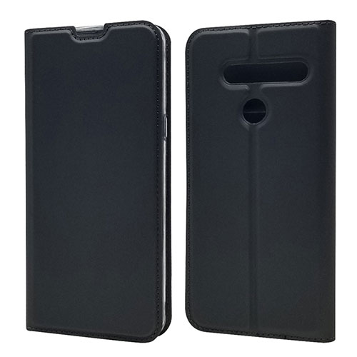 Leather Case Stands Flip Cover L01 Holder for LG G8 ThinQ Black