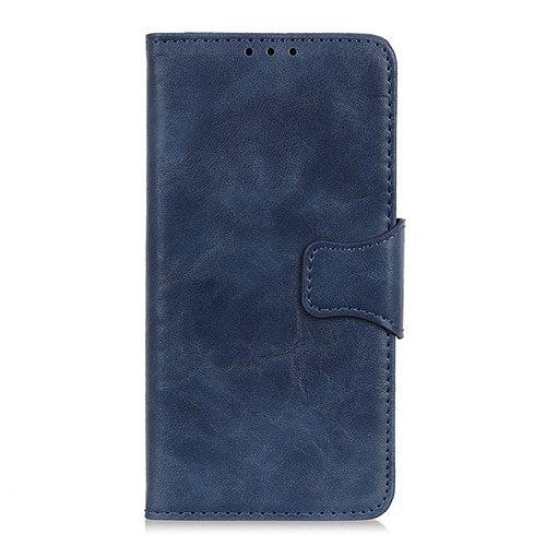 Leather Case Stands Flip Cover L01 Holder for Motorola Moto Edge Blue