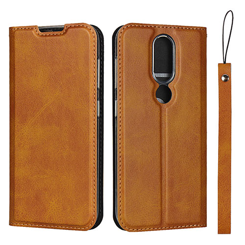 Leather Case Stands Flip Cover L01 Holder for Nokia 4.2 Orange