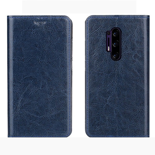 Leather Case Stands Flip Cover L01 Holder for OnePlus 8 Pro Blue