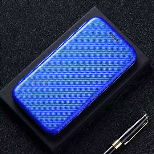 Leather Case Stands Flip Cover L01 Holder for Oppo A11s Blue