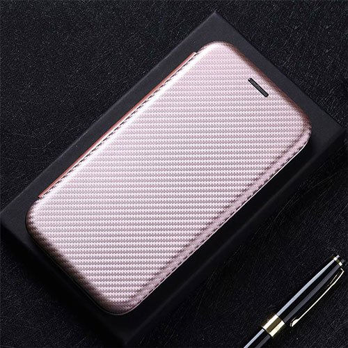 Leather Case Stands Flip Cover L01 Holder for Oppo A15 Rose Gold