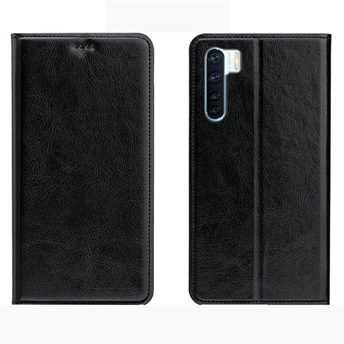 Leather Case Stands Flip Cover L01 Holder for Oppo A91 Black