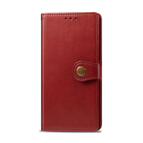 Leather Case Stands Flip Cover L01 Holder for Realme 5 Red