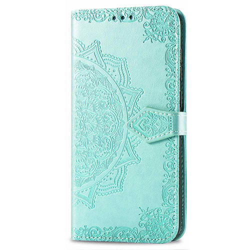 Leather Case Stands Flip Cover L01 Holder for Realme 6i Green