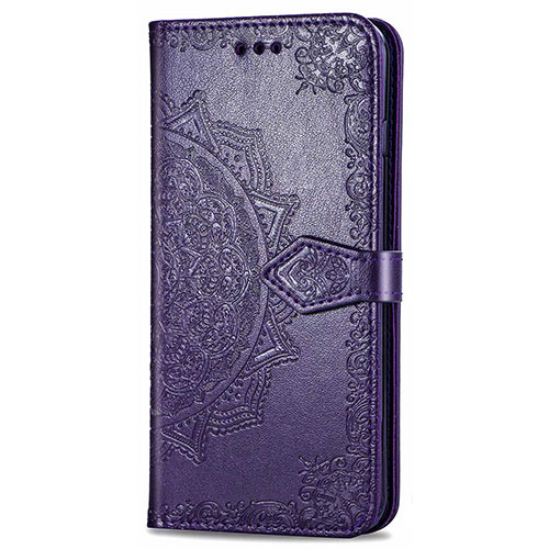 Leather Case Stands Flip Cover L01 Holder for Realme 6i Purple