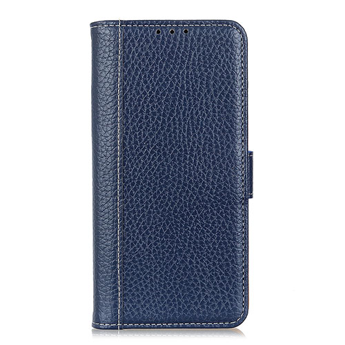 Leather Case Stands Flip Cover L01 Holder for Realme Q Blue