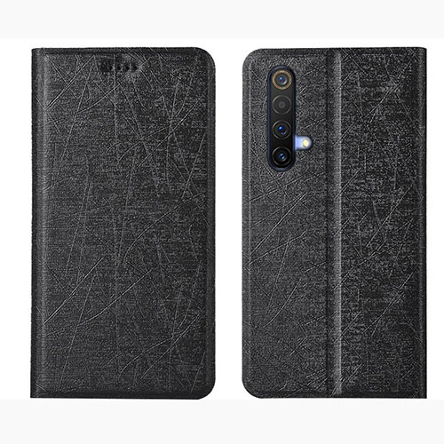 Leather Case Stands Flip Cover L01 Holder for Realme X50t 5G Black