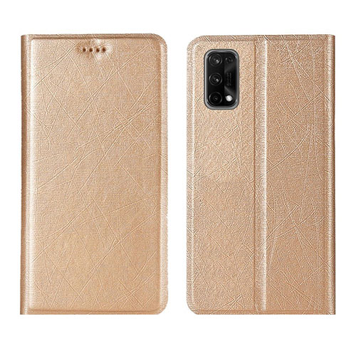 Leather Case Stands Flip Cover L01 Holder for Realme X7 5G Gold