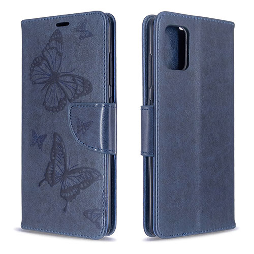 Leather Case Stands Flip Cover L01 Holder for Samsung Galaxy A51 5G Blue