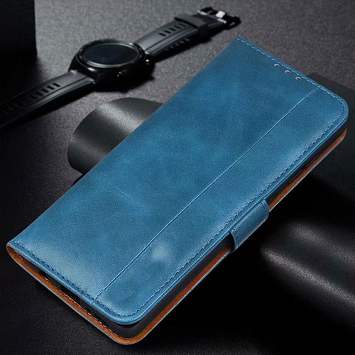 Leather Case Stands Flip Cover L01 Holder for Samsung Galaxy M30s Blue