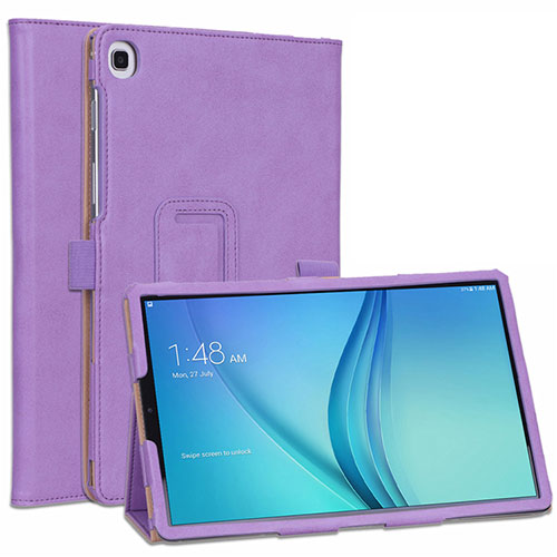 Leather Case Stands Flip Cover L01 Holder for Samsung Galaxy Tab S5e 4G 10.5 SM-T725 Purple