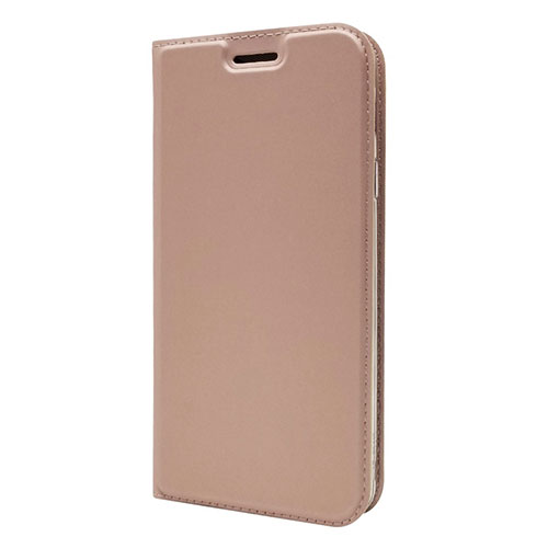 Leather Case Stands Flip Cover L01 Holder for Sony Xperia 10 Plus Rose Gold