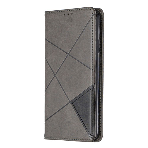 Leather Case Stands Flip Cover L01 Holder for Sony Xperia L4 Gray