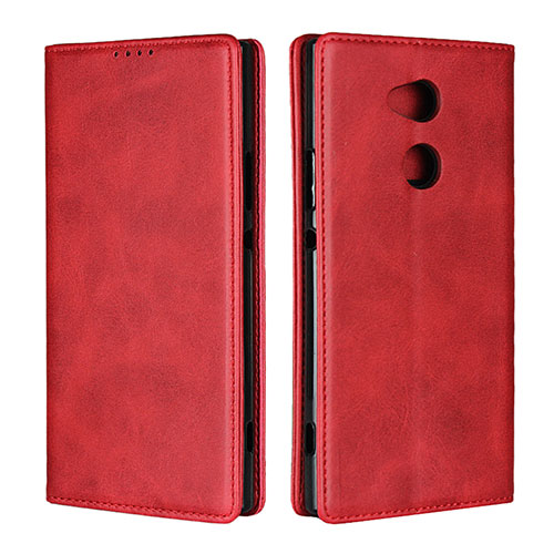 Leather Case Stands Flip Cover L01 Holder for Sony Xperia XA2 Ultra Red